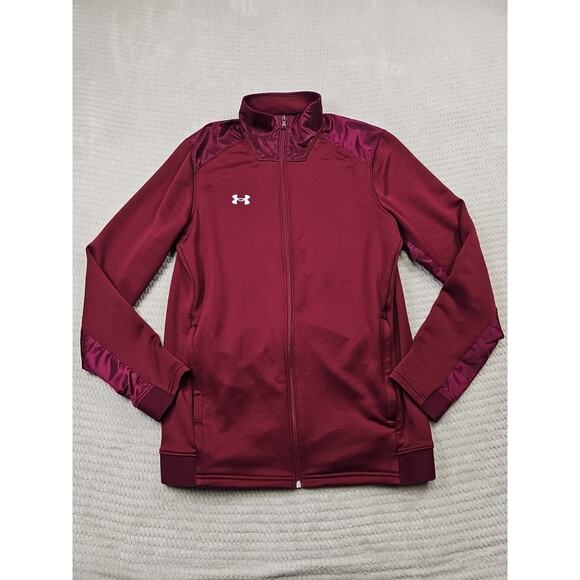 Under Armour Other - Under Armour Sweatshirt Mens Medium Maroon Full Zip Vented Active Performance